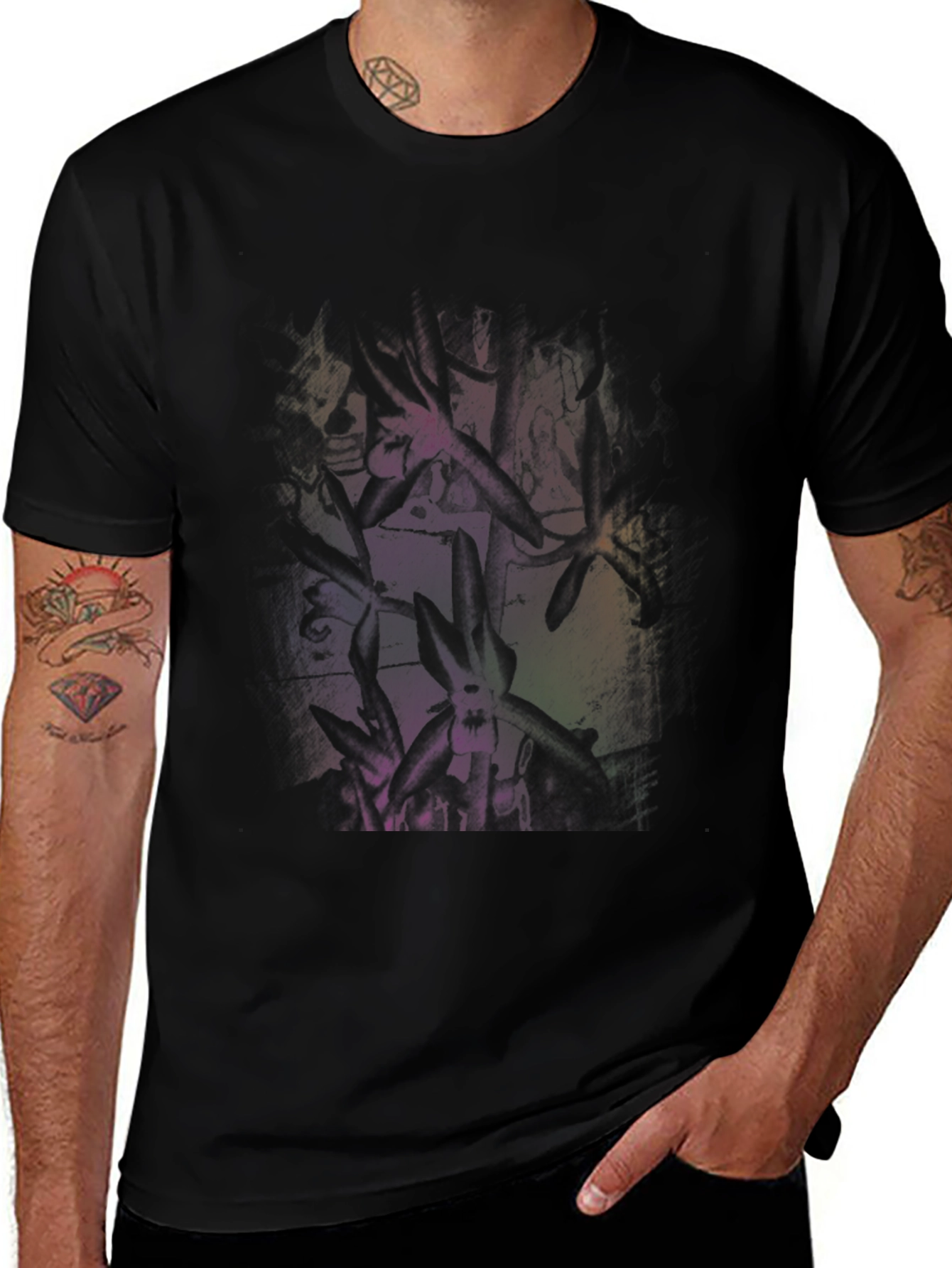 Abstract Art Black T-Shirt