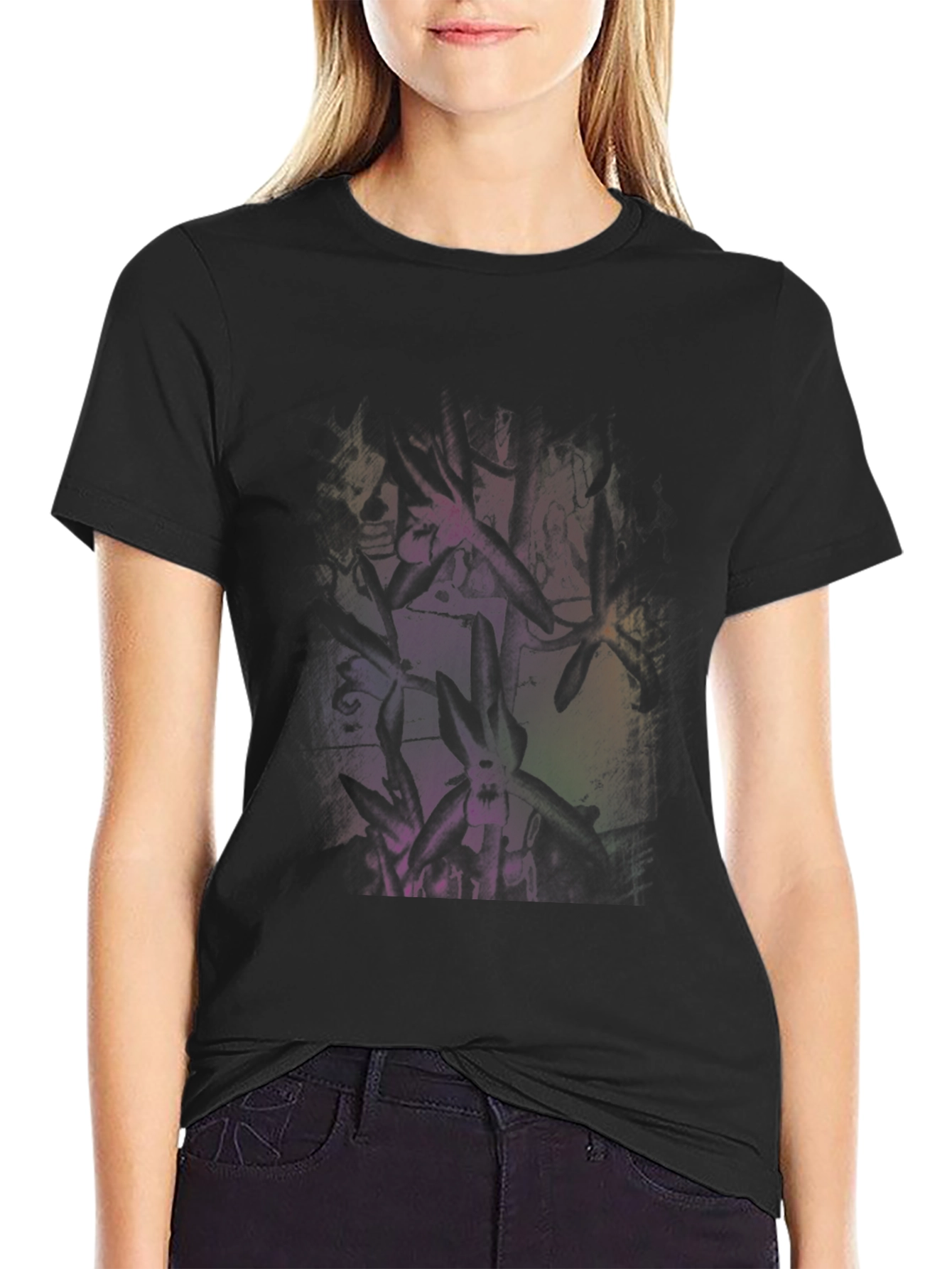Abstract Art Black T-Shirt
