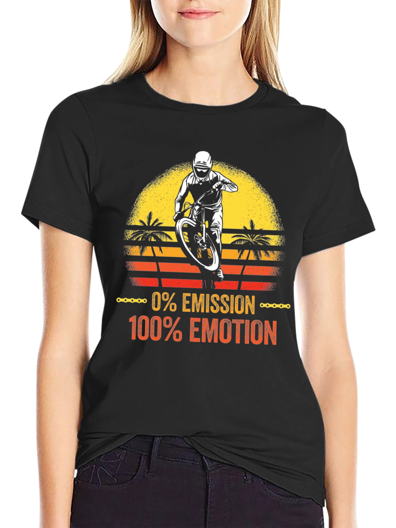 0% Emission 100% Emotion Mountain Bike T-Shirt