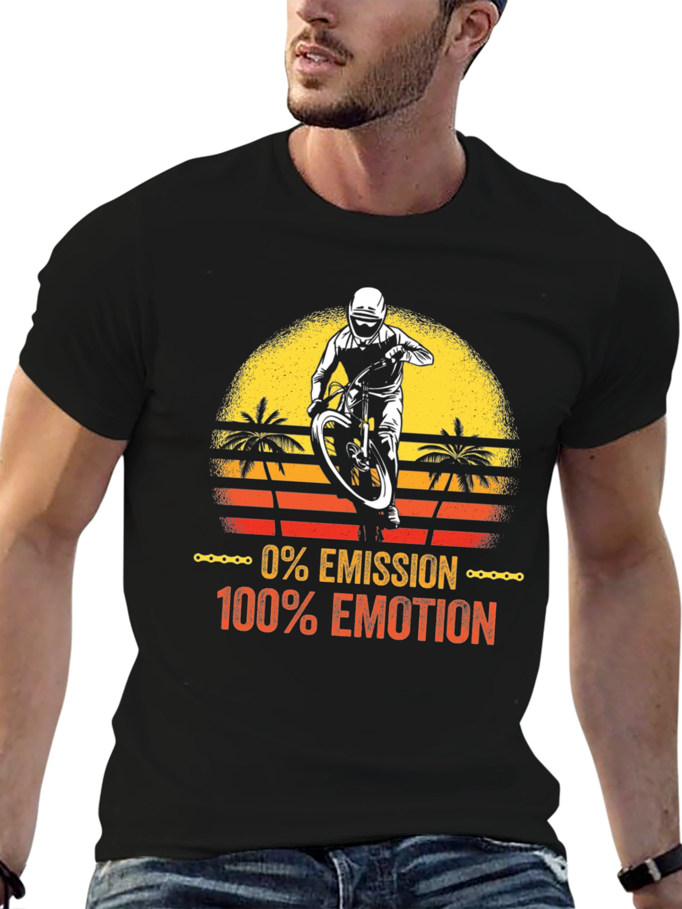 0% Emission 100% Emotion Mountain Bike T-Shirt