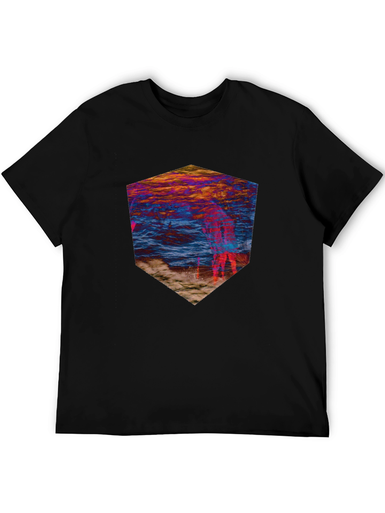 Abstract Beach Scene Graphic Tee