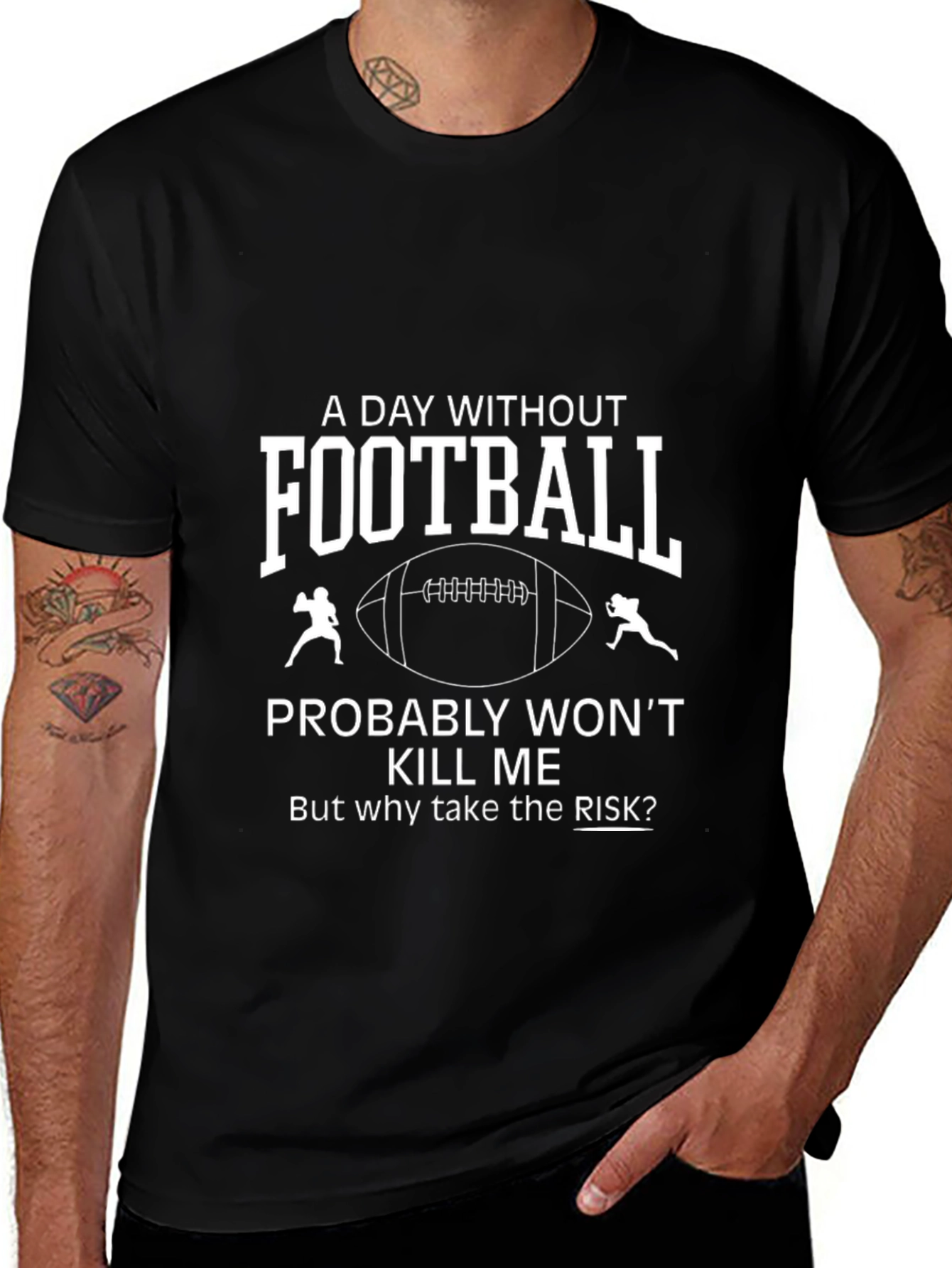 A Day Without Football Graphic T-Shirt