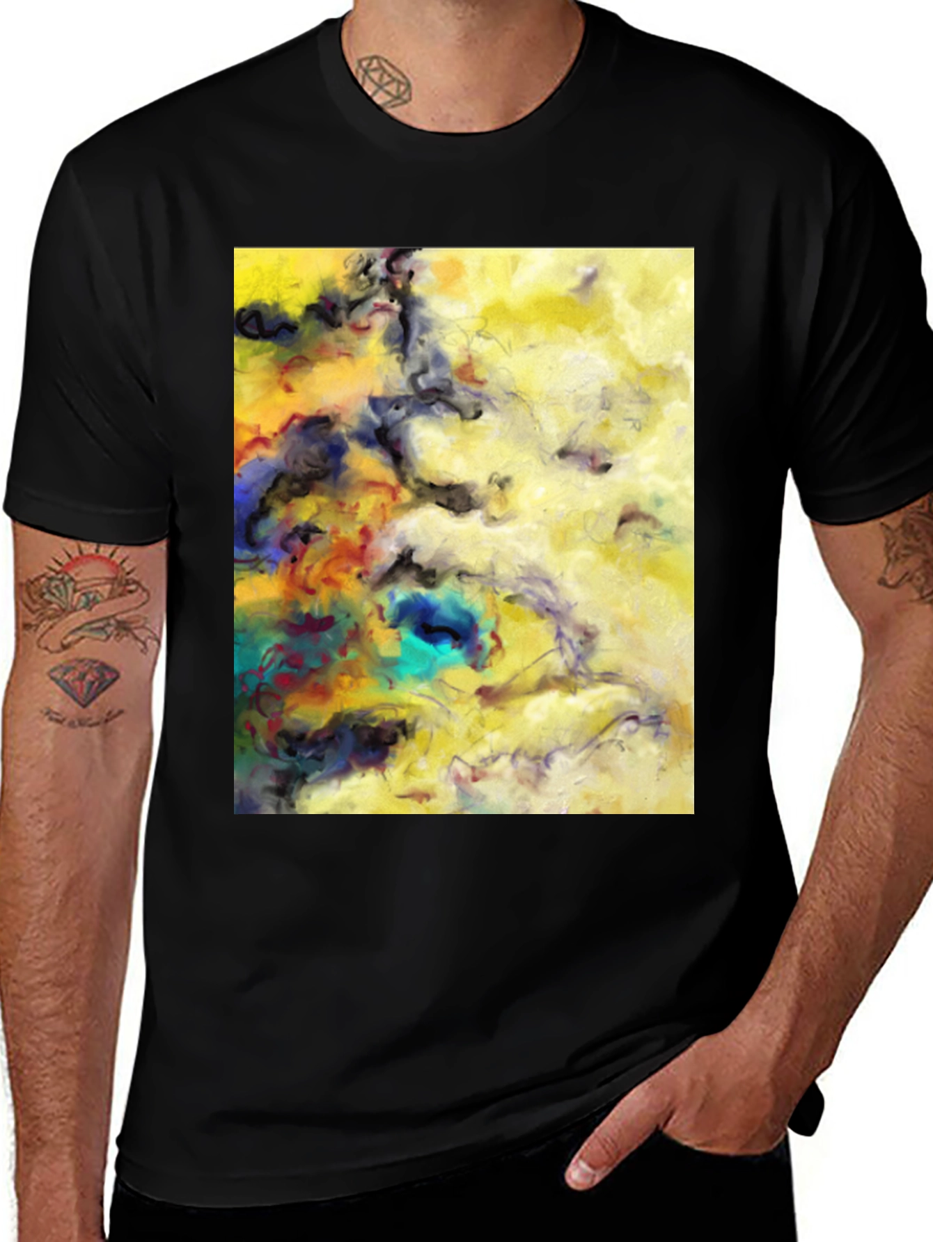 Abstract Art Graphic Tee - Modern Artistic Design