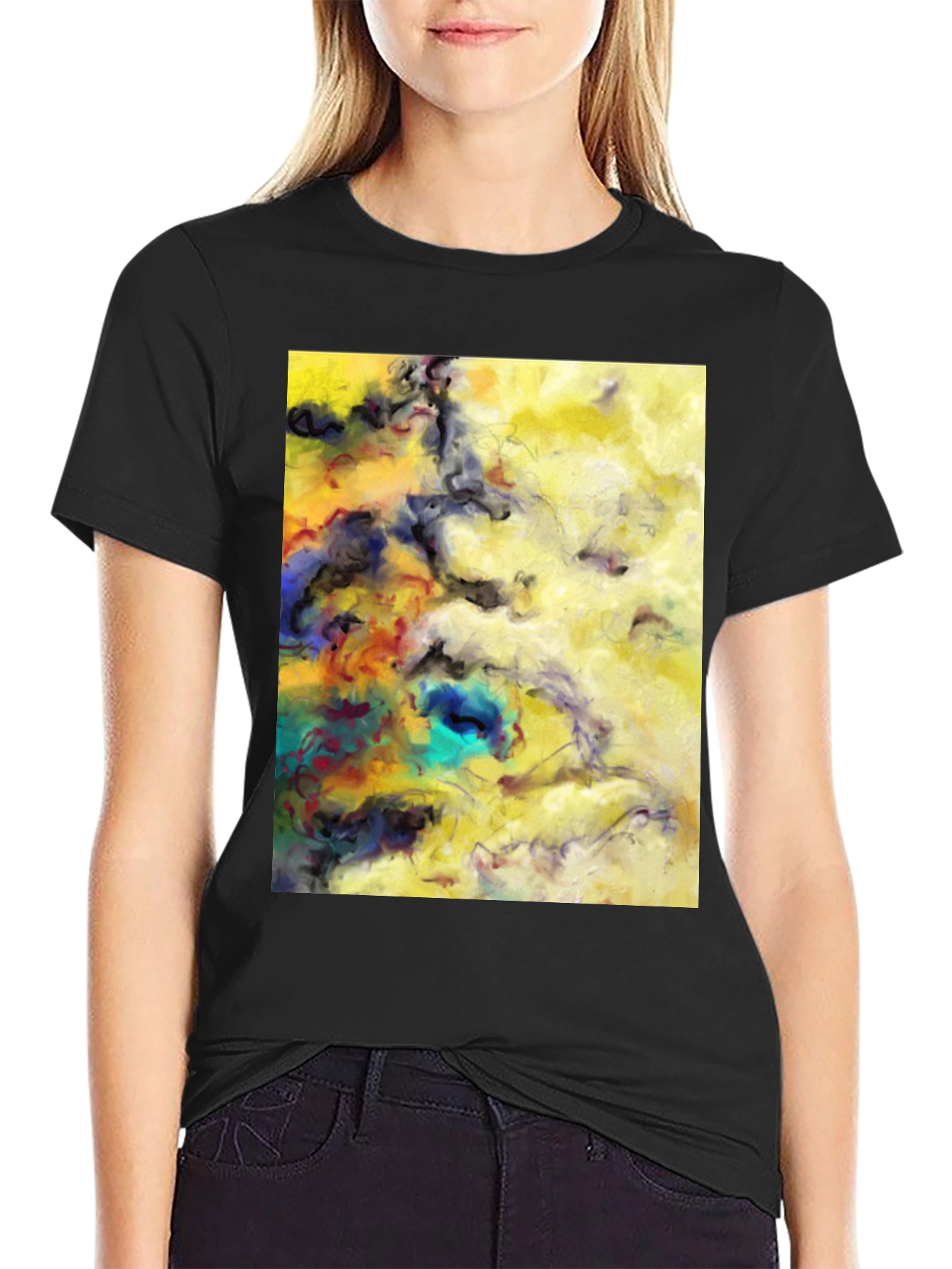 Abstract Art Graphic Tee - Modern Artistic Design